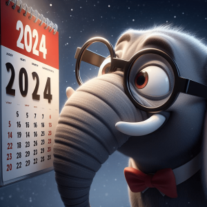 elefante calendario 2024